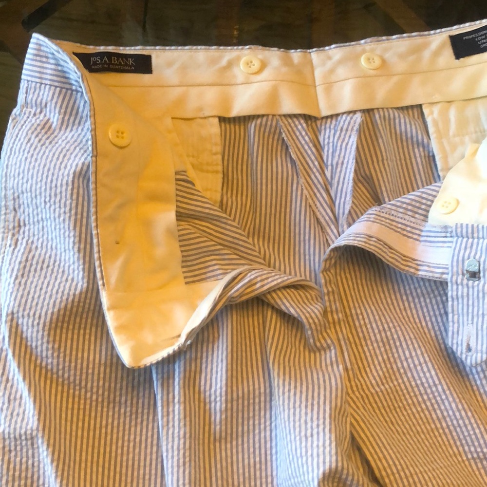 Seersucker pants, blue size 36 w 30 long EUC